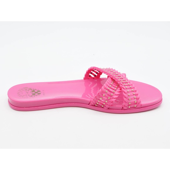 Vince Camuto Sandals Womens 8 Erindra Jelly Studded Slide Cross Strap Slip On - Picture 3 of 11